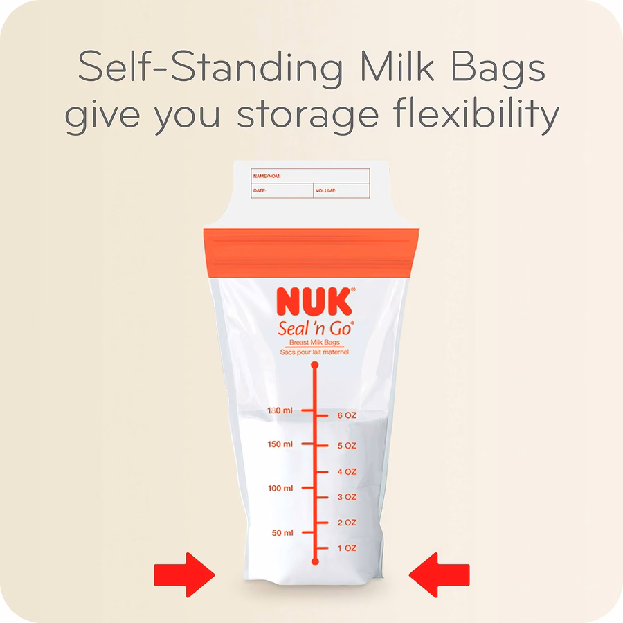 Sachets de conservation du lait maternel NUK Simply Natural Seal n&x27; Go : Bébé