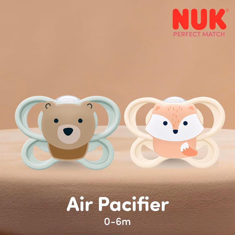 Sucettes NUK Perfect Match Air, -6 mois, lot de 4 : Bébé