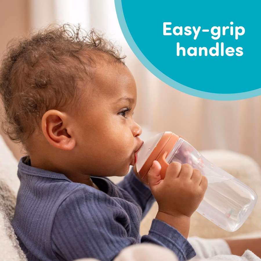 Gobelet d'apprentissage NUK Perfect Match, 240 ml (8 oz), lot de 2 – Bec souple, poignées ergonomiques, sans BPA, gobelet anti-fuites pour la transition : Fournitures de bureau