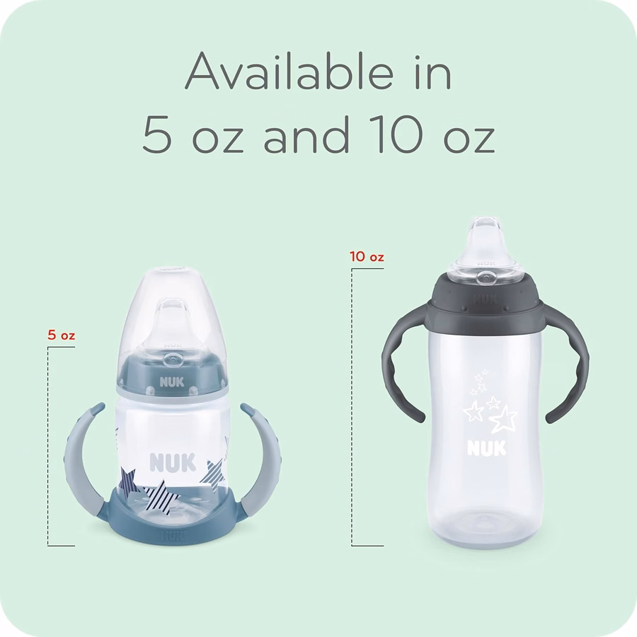 Gobelet d'apprentissage NUK Disney Princess, grand format, 295 ml (10 oz), sans BPA, anti-fuites : Bébé