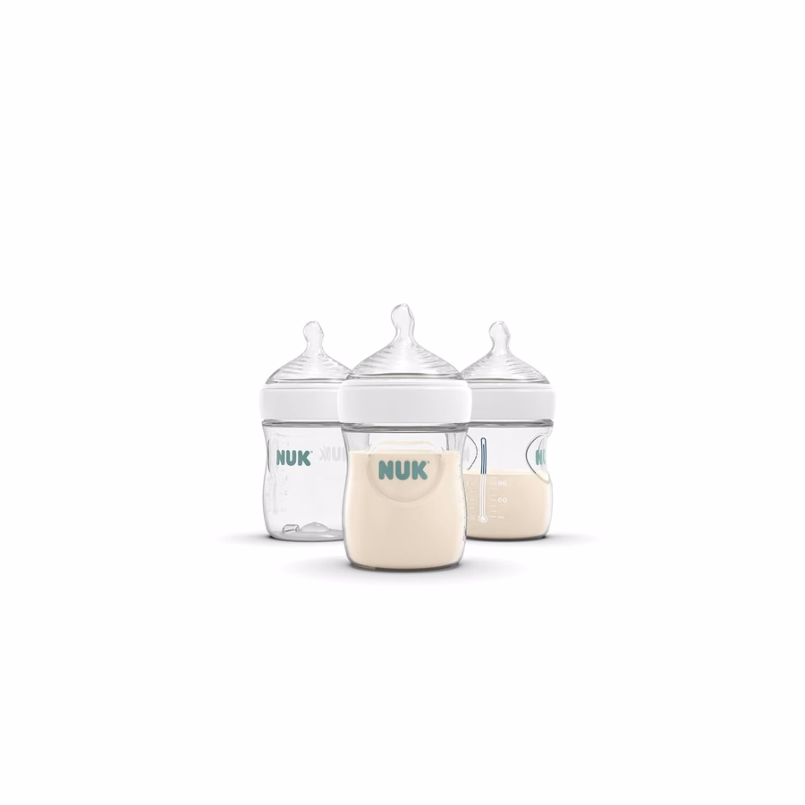 Tétines pour biberon NUK Simply Natural - Débit moyen, silicone extra souple, système anti-coliques, sans BPA, lot de 2 : Bébé
