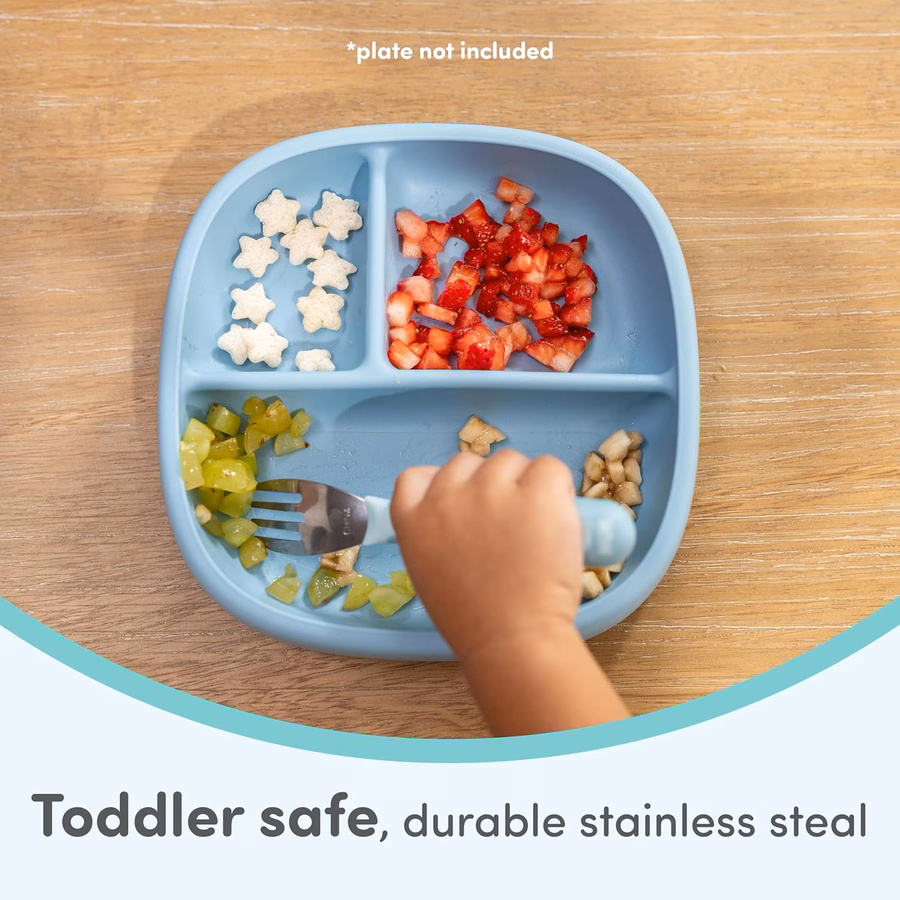 Fourchettes pour enfants NUK Kiddy, en acier inoxydable durable, sans BPA ni latex, dès 18 mois, lot de 3 : Bébé