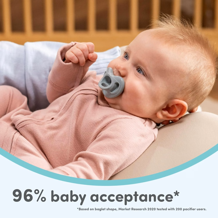 Sucette NUK Timeless Comfy | 100 % silicone, monobloc | Sans BPA, douce pour la peau de bébé | Lot de 5, pour les bébés de 0 à 6 mois