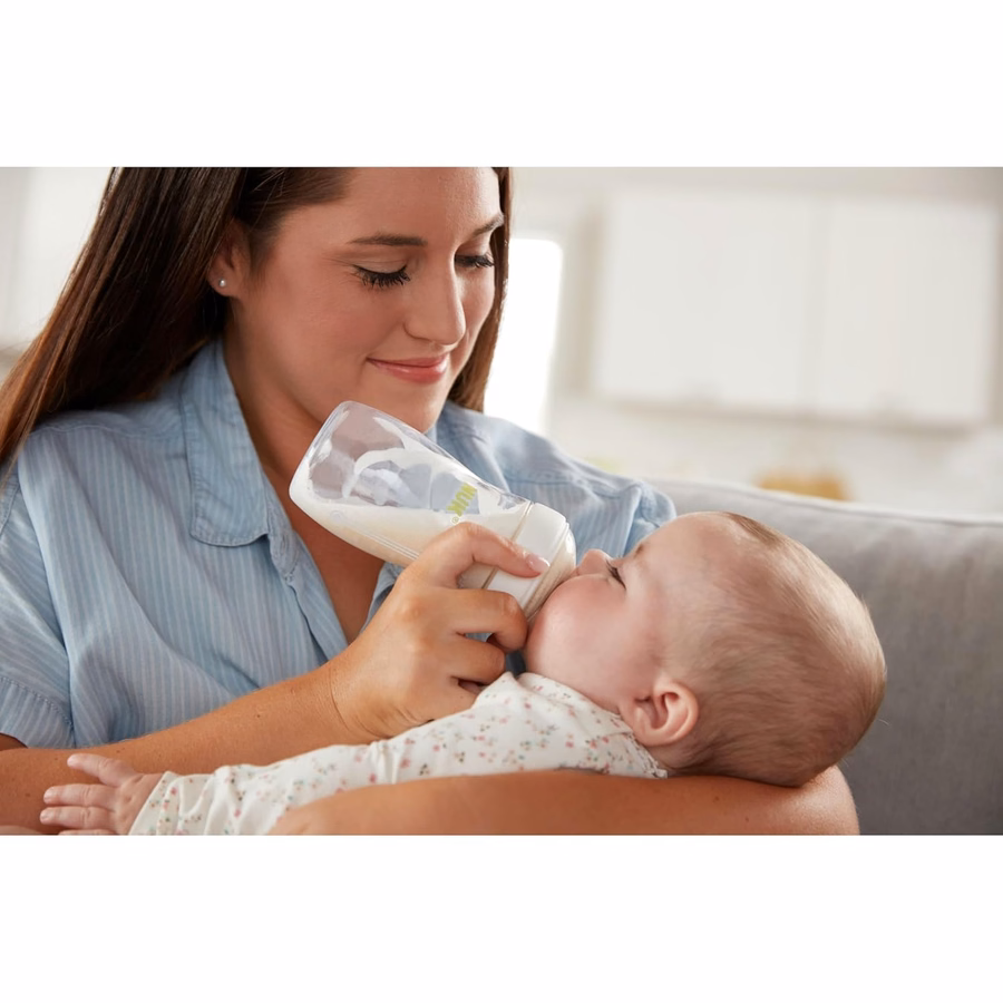Biberon NUK Simply Natural avec SafeTemp : Bébé