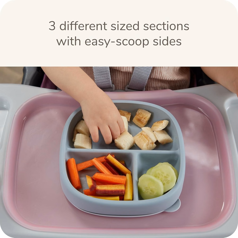 Assiette et couvercle à ventouse NUK for Nature, couvercle étanche, compatible micro-ondes, congélateur et lave-vaisselle (panier supérieur), sans BPA ni latex, lot de 1 : Bébé