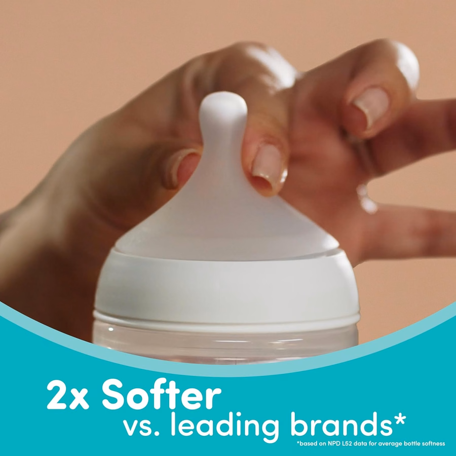 Tétine NUK Perfect Match, contrôle du débit, en silicone souple avec valve anti-coliques, lot de 2, sans BPA : Bébé