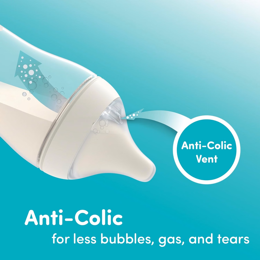 Tétine NUK Perfect Match, contrôle du débit, en silicone souple avec valve anti-coliques, lot de 2, sans BPA : Bébé
