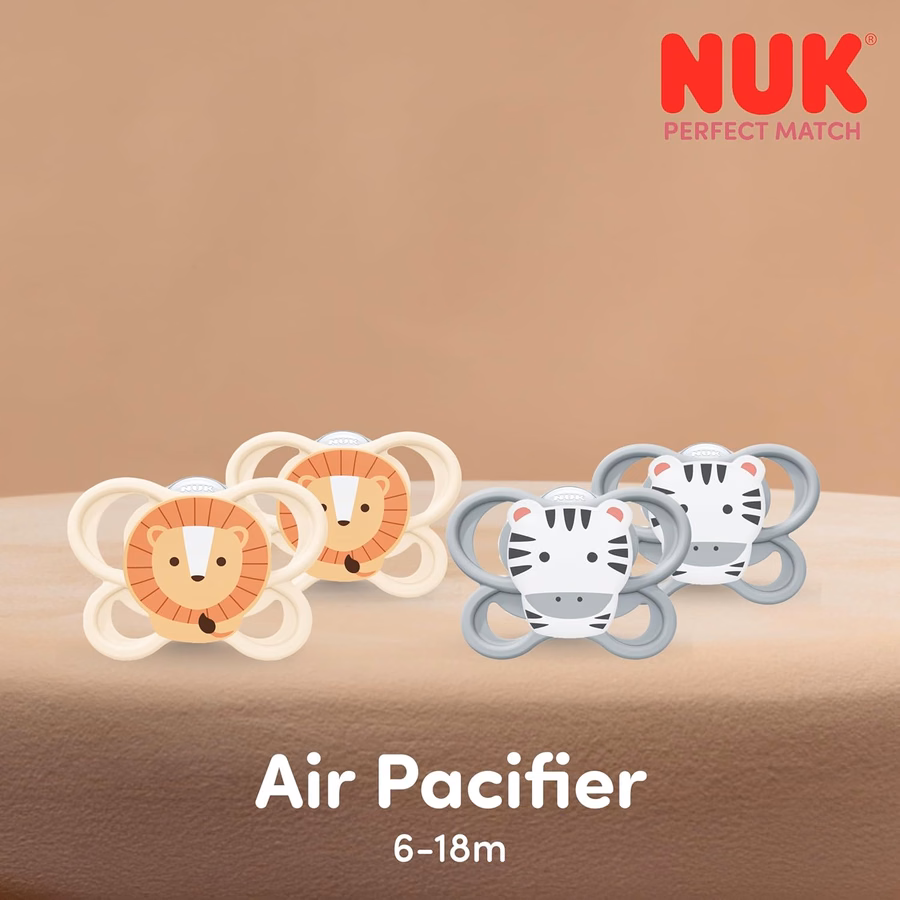 Sucettes NUK Perfect Match Air, 6-18 mois, lot de 4 : Bébé